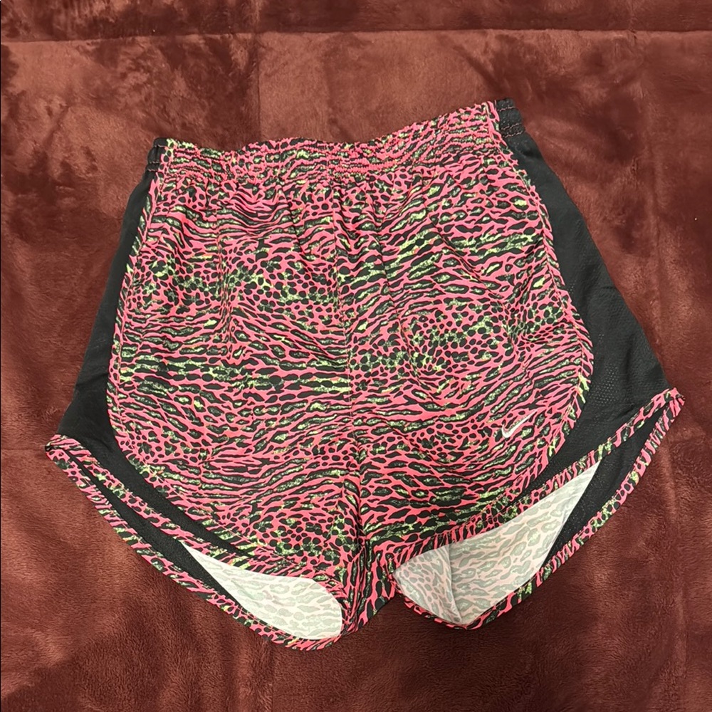 Nike Pink and Green Athletic Shorts